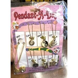 Pendant A Day Necklace set Peace Mushroom Yin Yang Dolphin Butterfly child gift